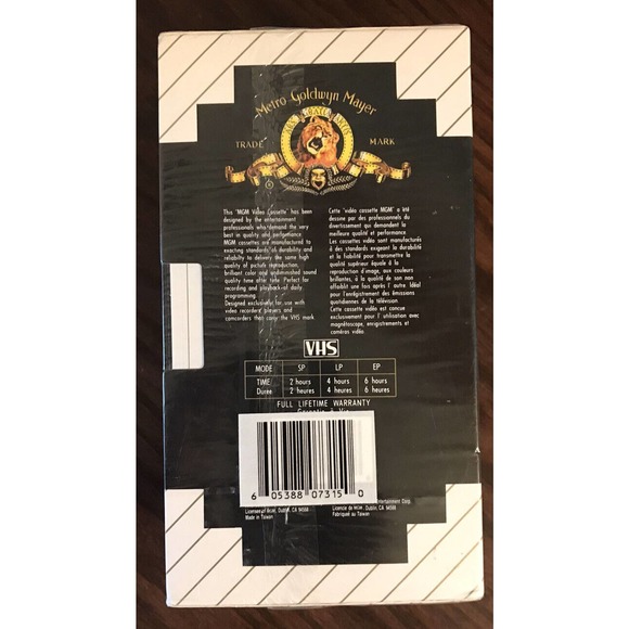 MGM Studio Grade Blank VHS 3 Pack Brand New SEALED T-120 High Grade - Picture 3 of 3